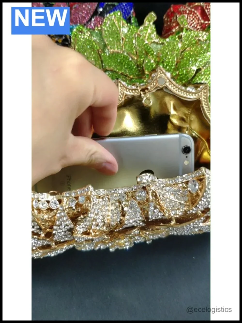 Crystal Clutch Evening Bag for Women Formal Party Rhinestone Purse Wedding Mini